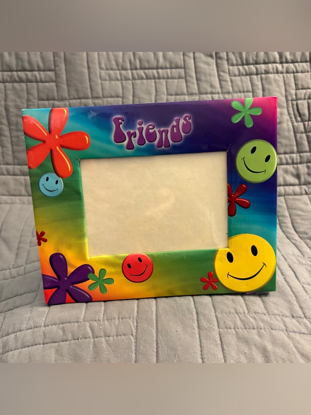 Vintage Y2K Flowers Smiley Faces Rainbow Friends Picture Frame Martin Designs